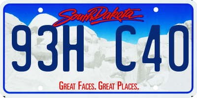 SD license plate 93HC40