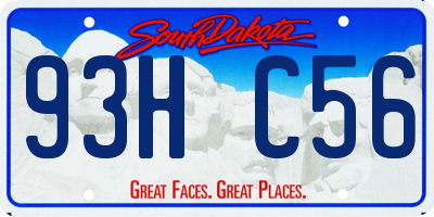 SD license plate 93HC56