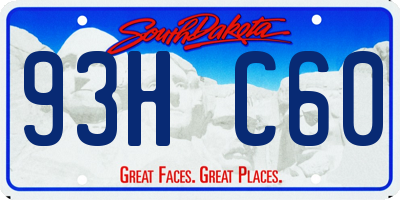 SD license plate 93HC60