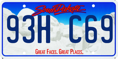 SD license plate 93HC69