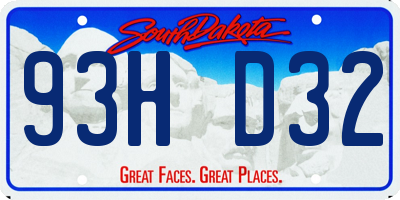 SD license plate 93HD32