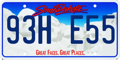 SD license plate 93HE55