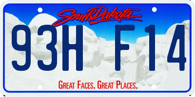 SD license plate 93HF14