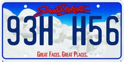 SD license plate 93HH56