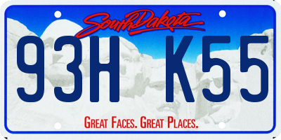 SD license plate 93HK55