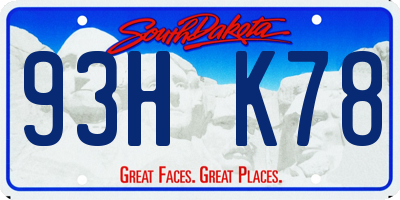 SD license plate 93HK78