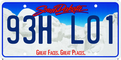 SD license plate 93HL01