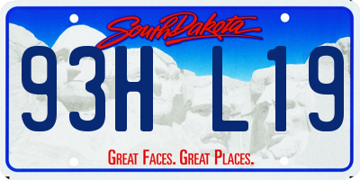 SD license plate 93HL19