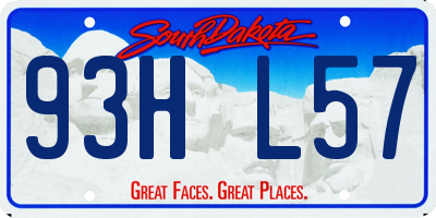 SD license plate 93HL57