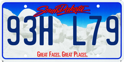 SD license plate 93HL79