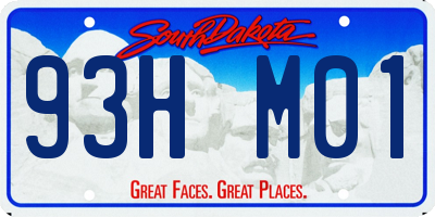 SD license plate 93HM01