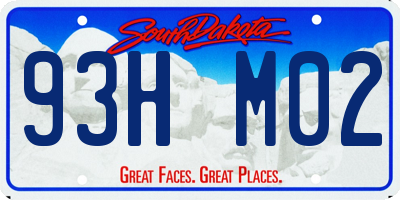 SD license plate 93HM02