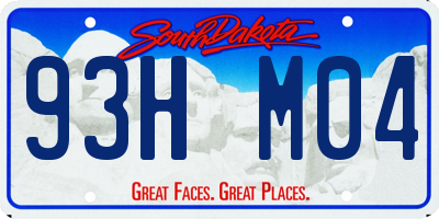 SD license plate 93HM04