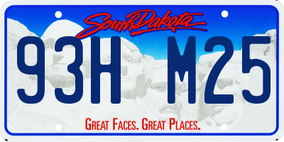 SD license plate 93HM25