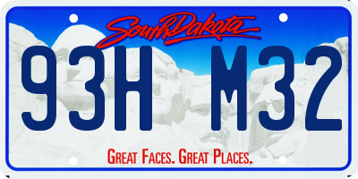 SD license plate 93HM32