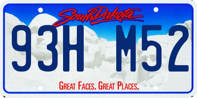 SD license plate 93HM52