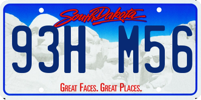 SD license plate 93HM56