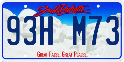 SD license plate 93HM73