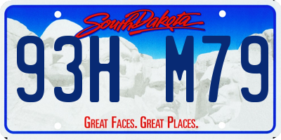 SD license plate 93HM79