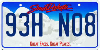 SD license plate 93HN08