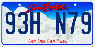 SD license plate 93HN79