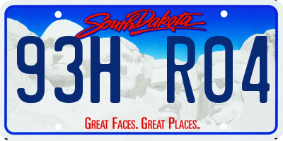 SD license plate 93HR04