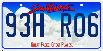 SD license plate 93HR06