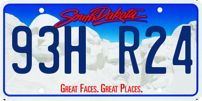 SD license plate 93HR24