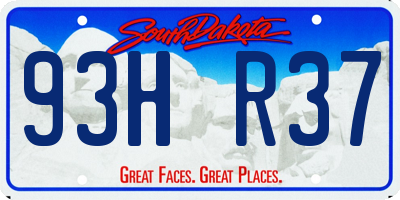 SD license plate 93HR37