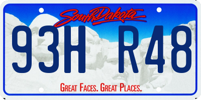 SD license plate 93HR48