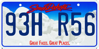 SD license plate 93HR56