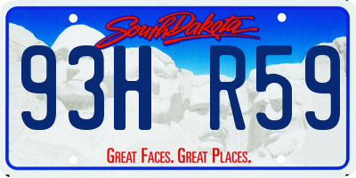 SD license plate 93HR59