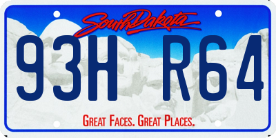 SD license plate 93HR64