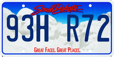 SD license plate 93HR72