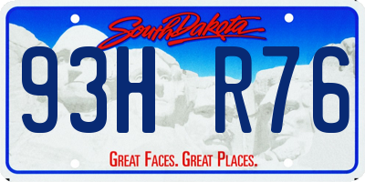 SD license plate 93HR76