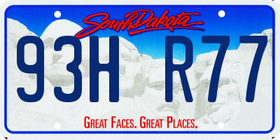 SD license plate 93HR77