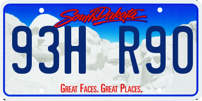 SD license plate 93HR90