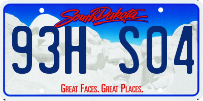 SD license plate 93HS04