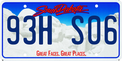 SD license plate 93HS06