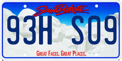 SD license plate 93HS09
