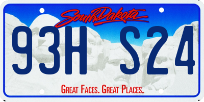 SD license plate 93HS24