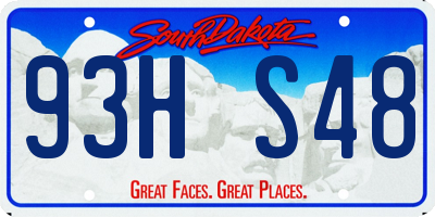 SD license plate 93HS48