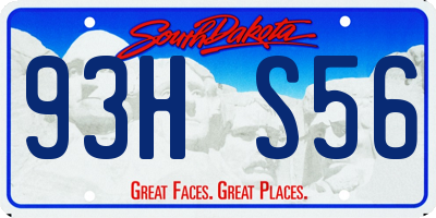 SD license plate 93HS56