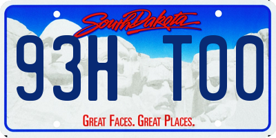 SD license plate 93HT00