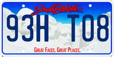 SD license plate 93HT08