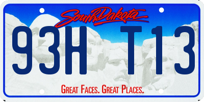 SD license plate 93HT13