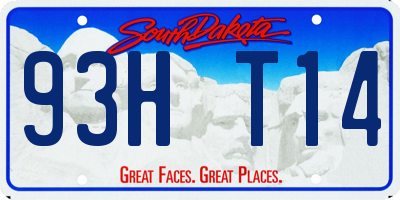 SD license plate 93HT14
