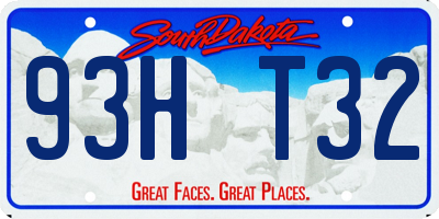 SD license plate 93HT32