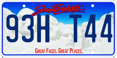 SD license plate 93HT44