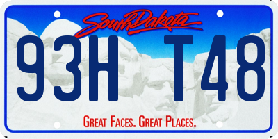 SD license plate 93HT48